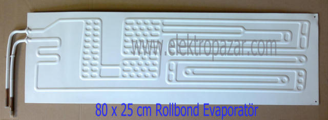 80 x 25 cm Rollbond evaporatör Rolbond evap