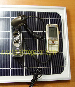 solarpanel ile cep telefon şarjı